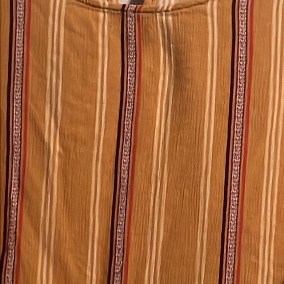ANA Mustard Striped Blouse Size S 282 - Picture 5 of 6